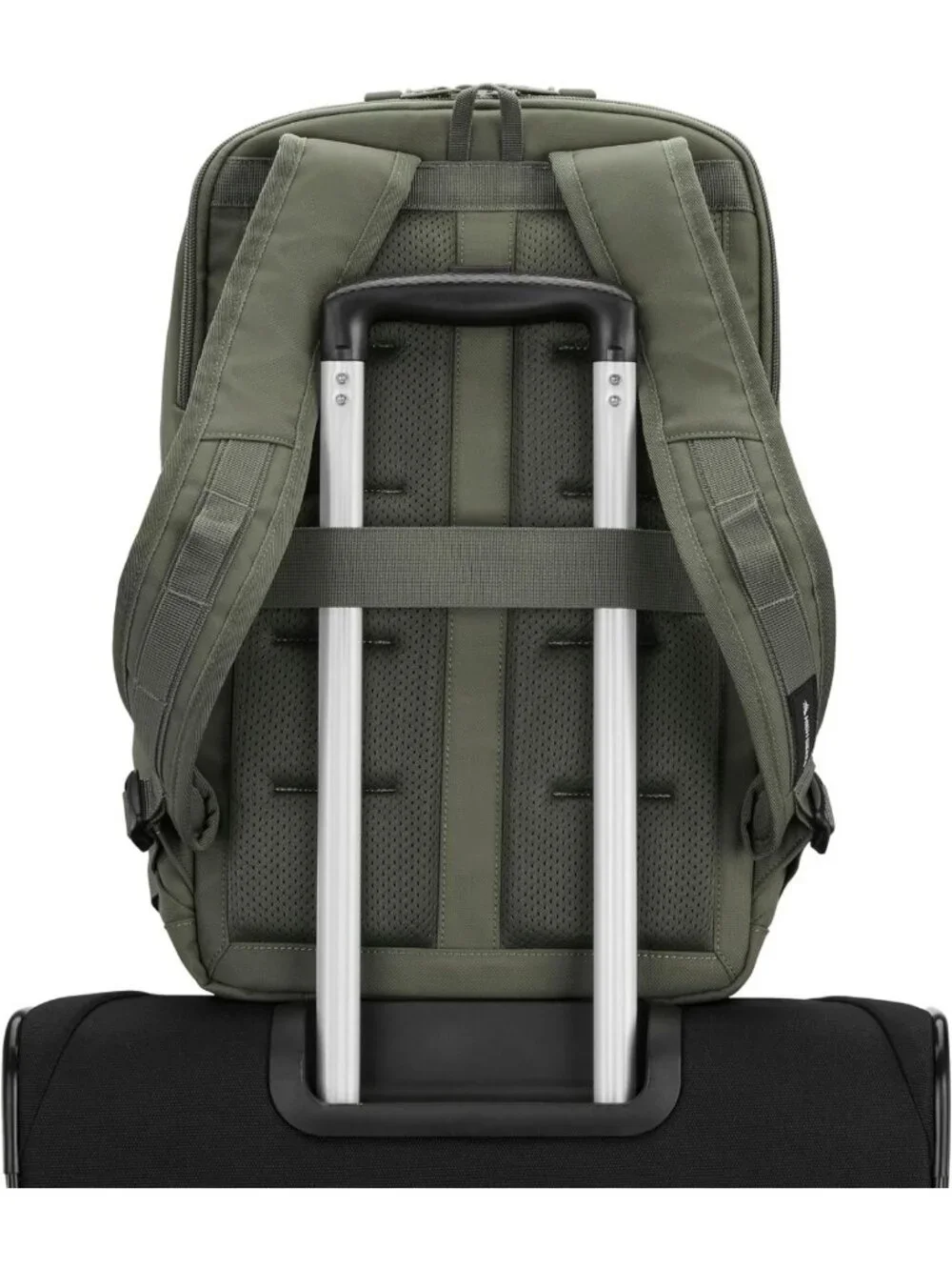 Stylish Olive Green Backpack with Multiple Pockets for Travel & School Use